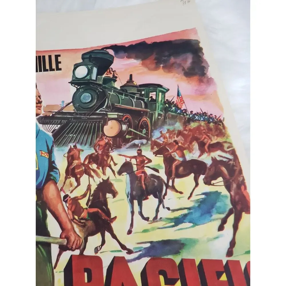 Vintage original Pacific Express Charles McGraw Poster CECIL B. DEMILLE PRESTON‎
